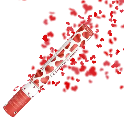 Confetti pistool 40cm rood hart