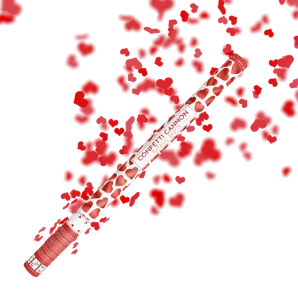 Confetti pistool 80cm rood hart