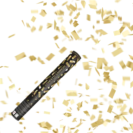 Confetti kanonnen 40cm GOUD