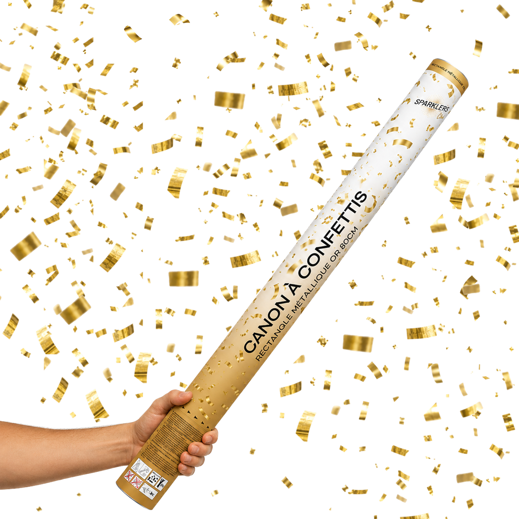 Confetti kanonnen 80 CM Goud