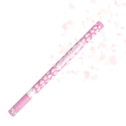 Confetti kanonnen 80 CM witte harten