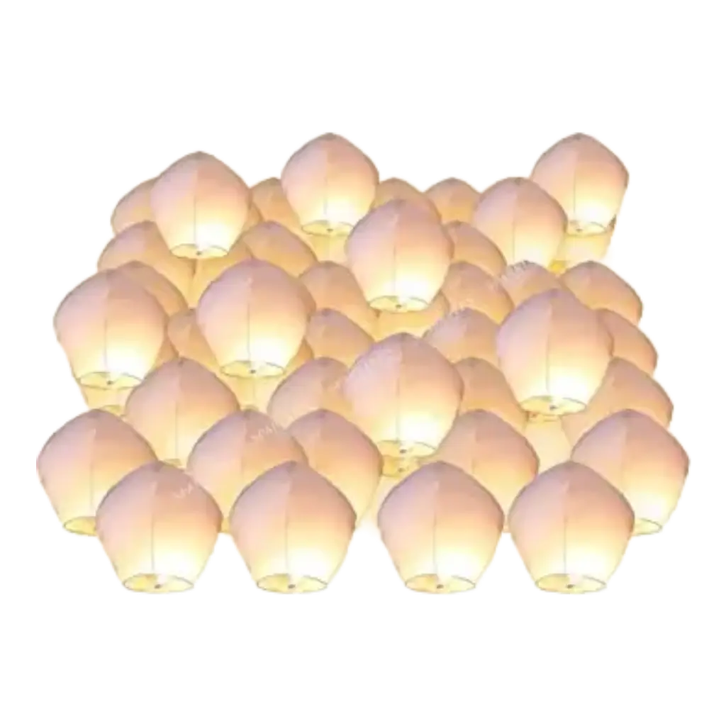 Witte vliegende lantaarn (Veelvoud van 10)
