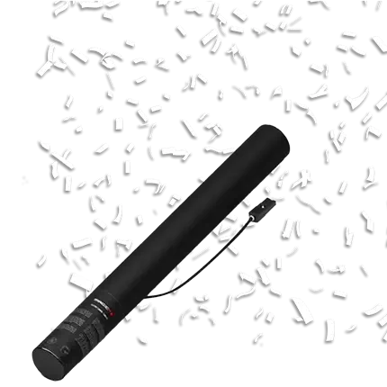 Wit elektrisch confetti pistool 50 cm