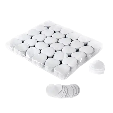 1KG witte hart confetti zak
