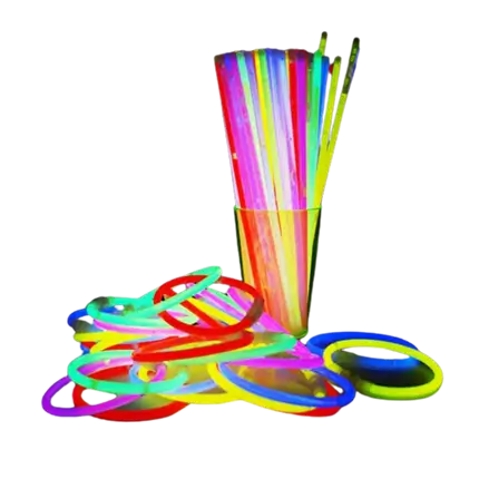 Veelkleurige fluorescerende polsbandjes (set van 100)