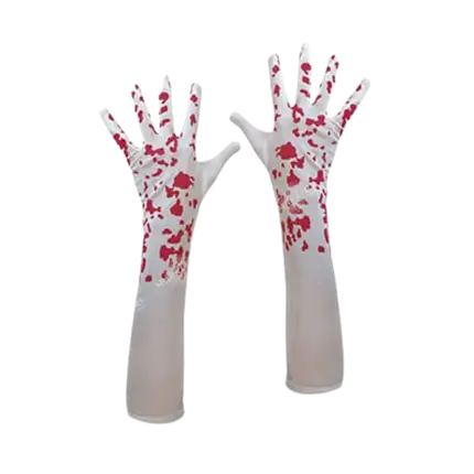 Bloody paar handschoenen