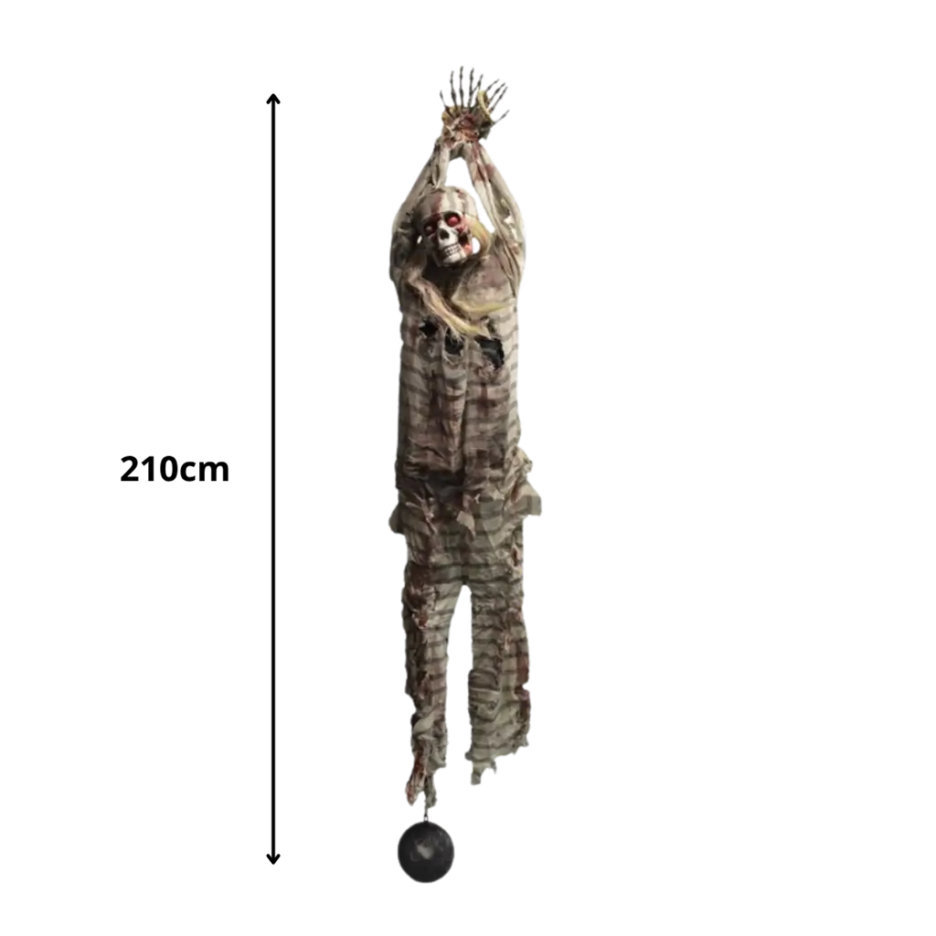 Skeletlamp met bal 210cm