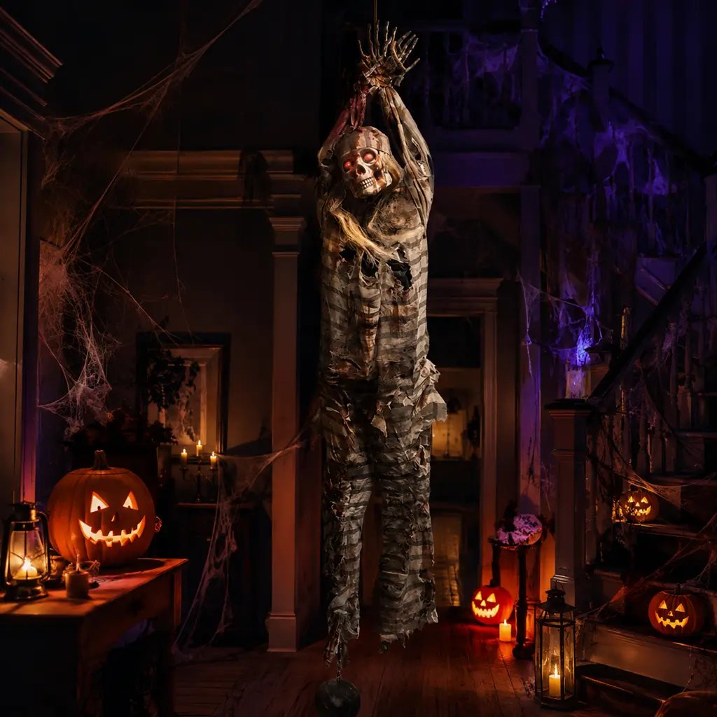 Skeletlamp met bal 210cm