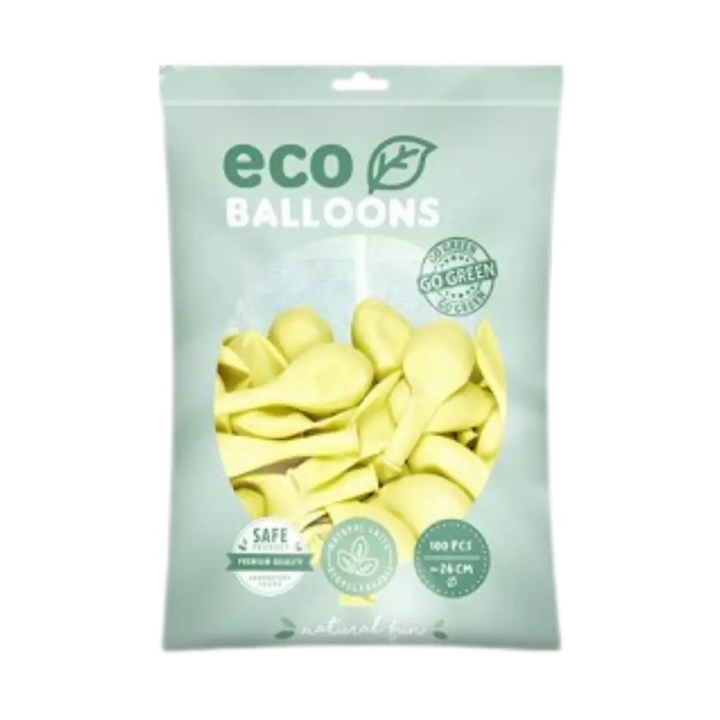 Pak van 100 biologisch afbreekbare Pastelballonnen Crème
