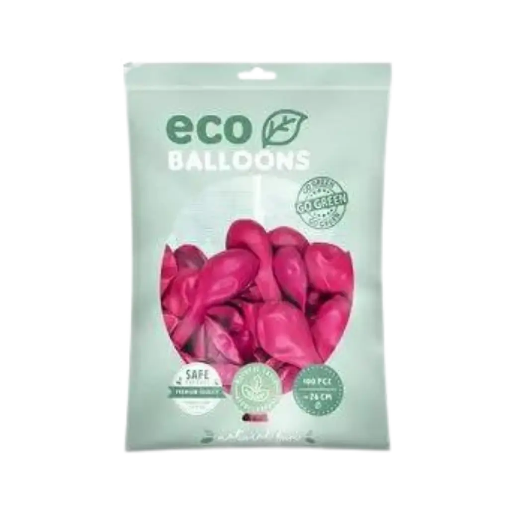 Set van 100 biologisch afbreekbare Pastelballonnen Donker Roze