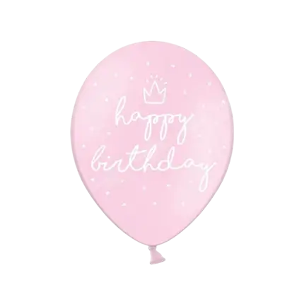 HAPPY BIRTHDAY Ballonnen Rozen (Set van 6)