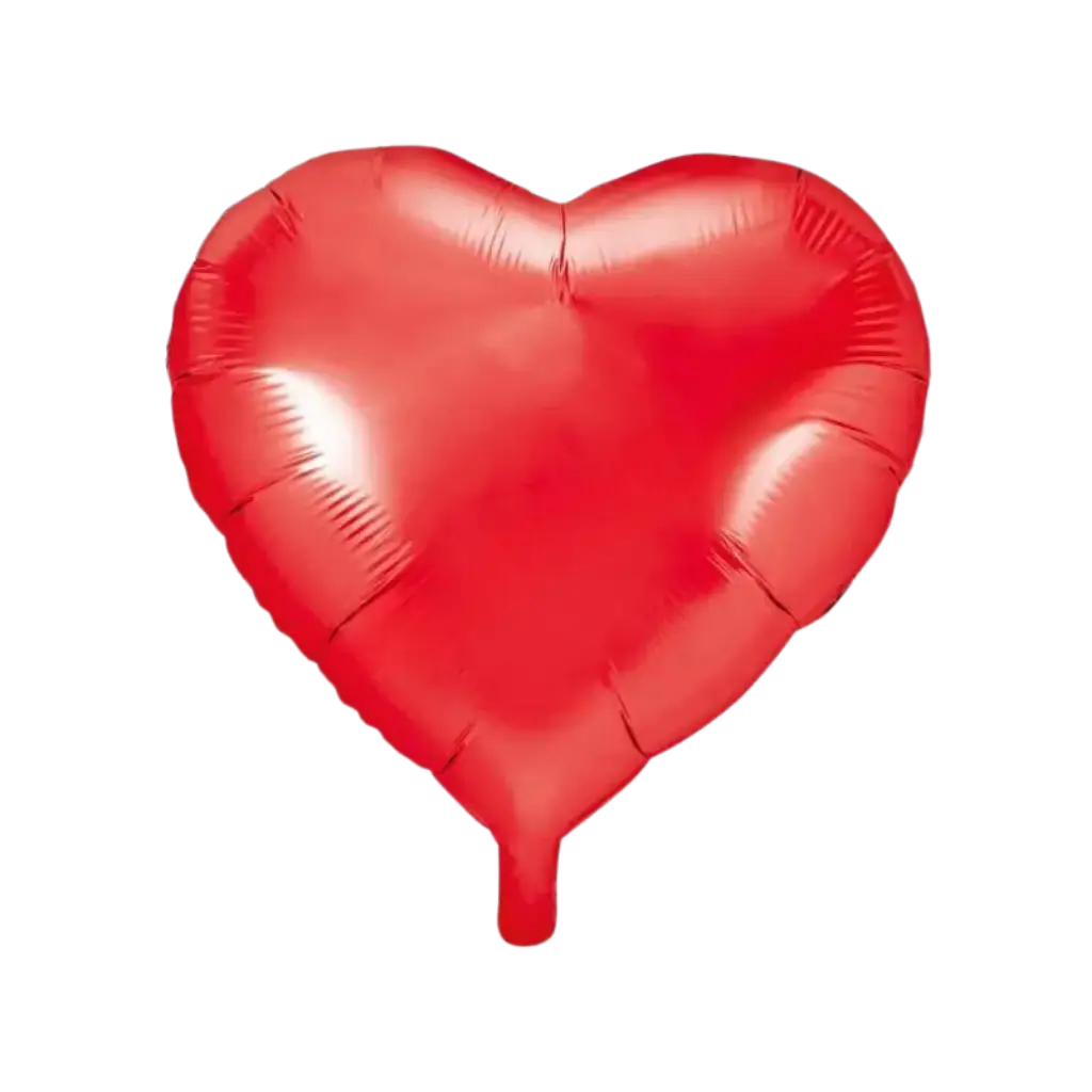 Rode metalen hart ballon 61cm