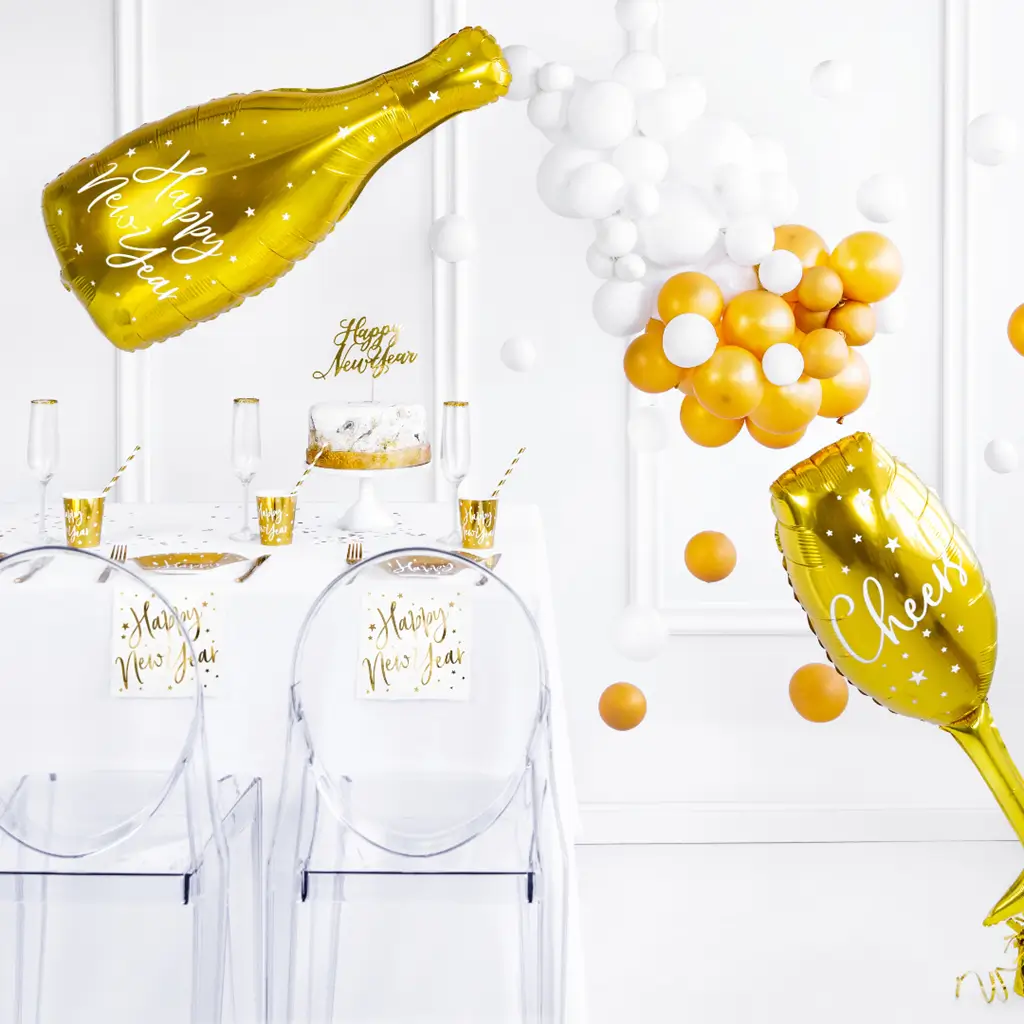 Pak van 100 metallic gouden ballonnen