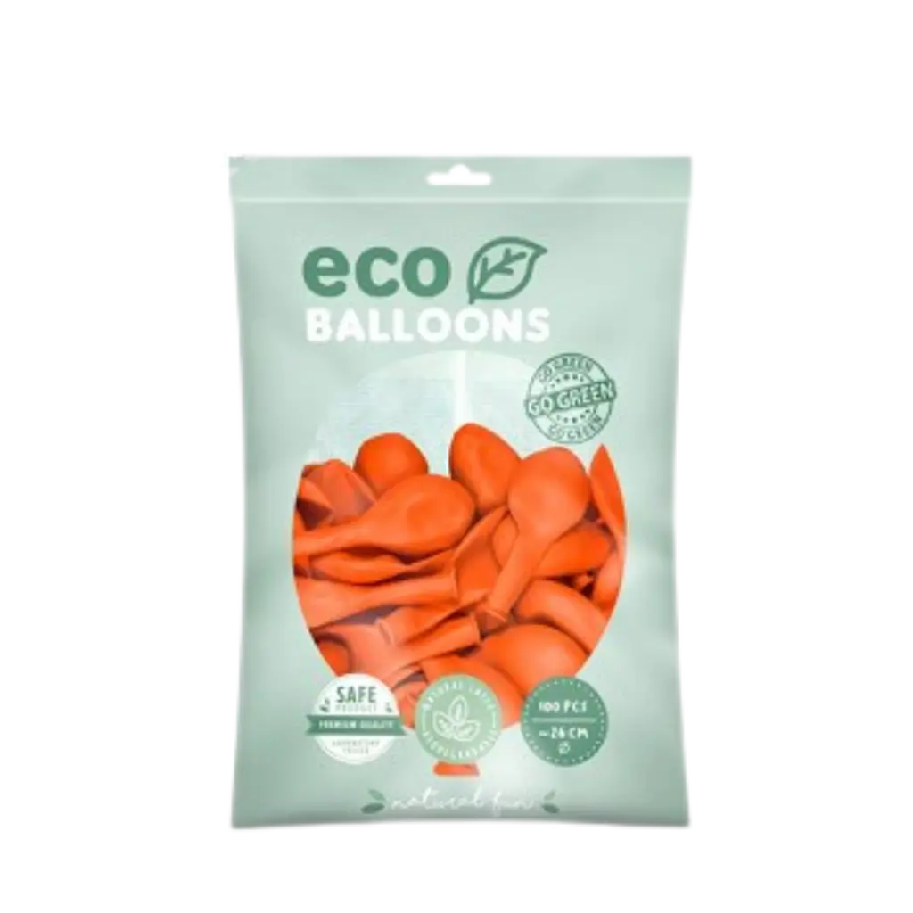 Pak van 100 oranje biologisch afbreekbare ballonnen