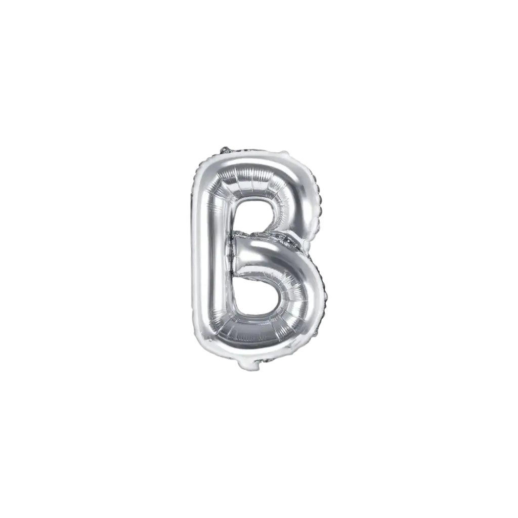 Ballon Letter B zilver - 35cm