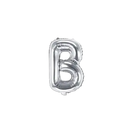 Ballon Letter B zilver - 35cm