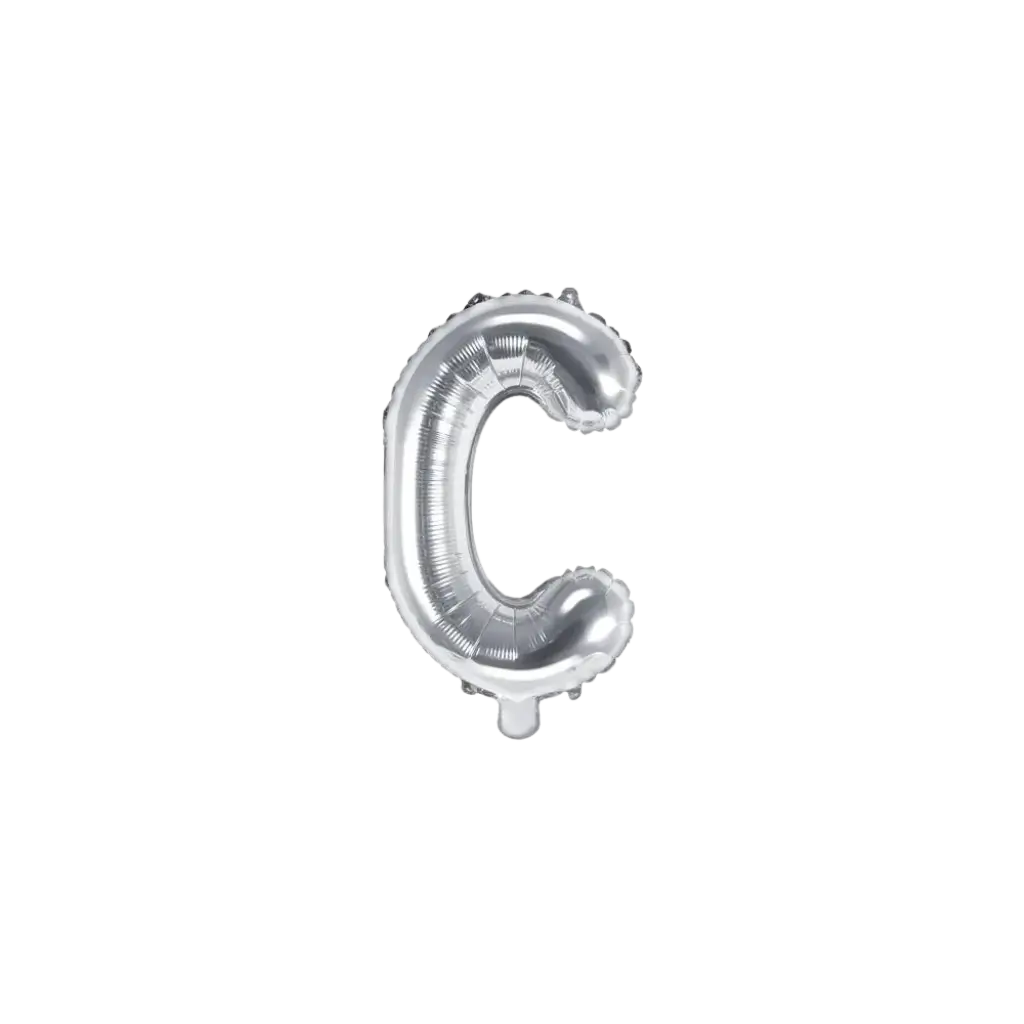 Ballon Letter C zilver - 35cm