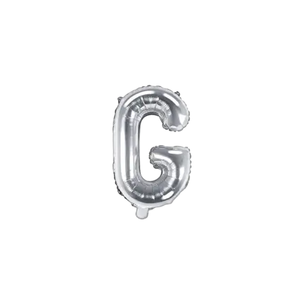 Ballon letter G zilver - 35cm