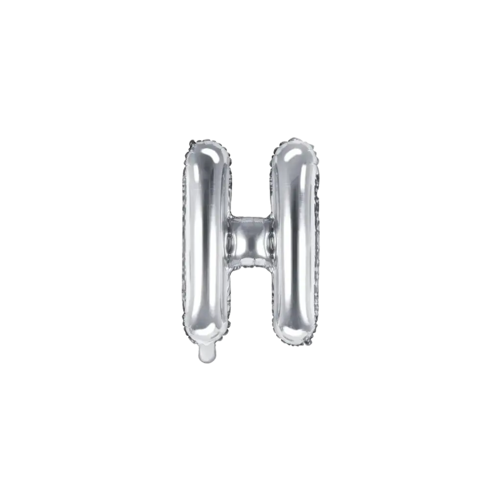 Ballon Letter H zilver - 35cm
