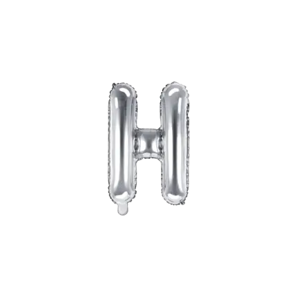 Ballon Letter H zilver - 35cm