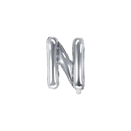 Ballon Letter N zilver - 35cm