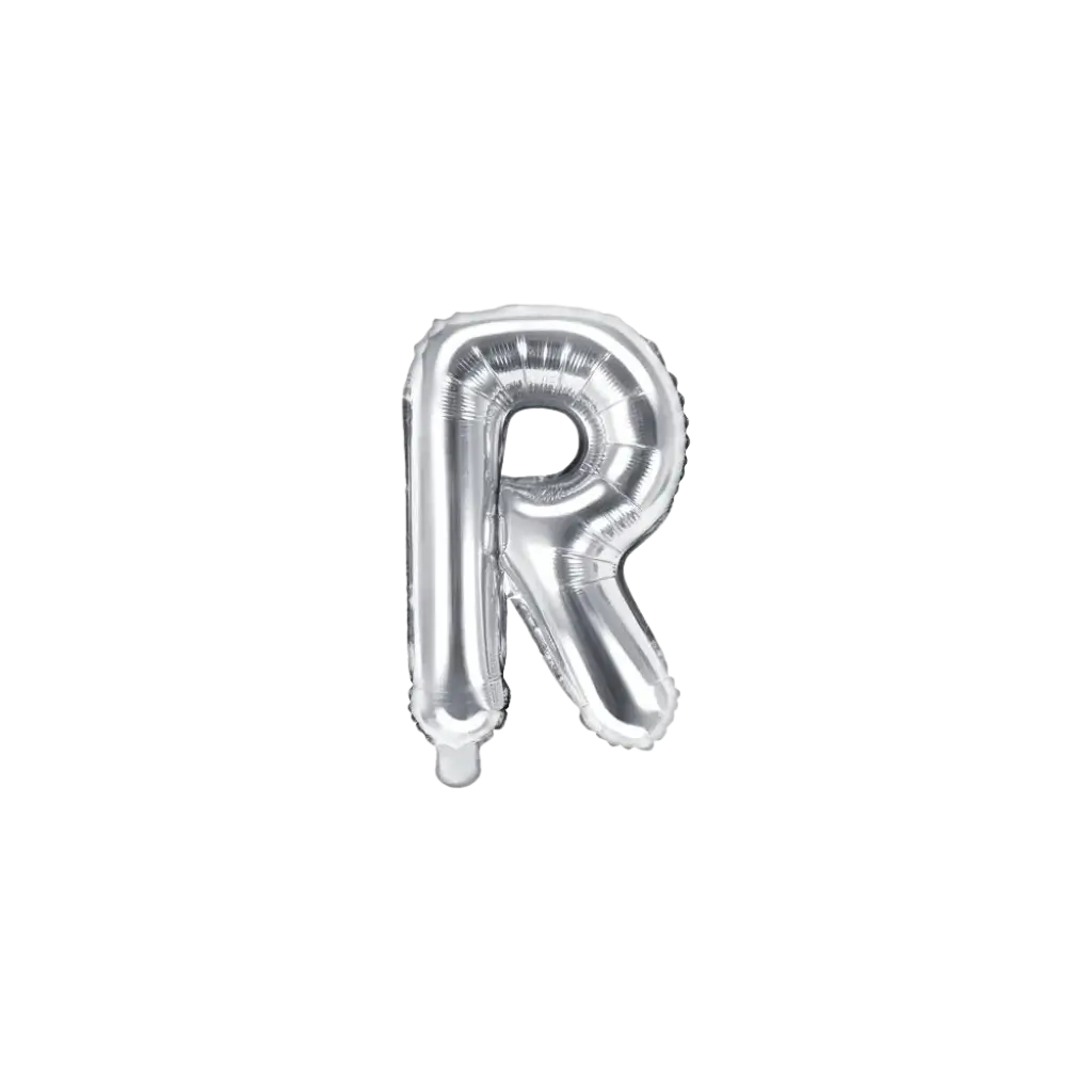 Ballon Letter R zilver - 35cm