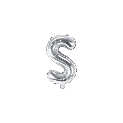 Ballon letter S zilver - 35cm