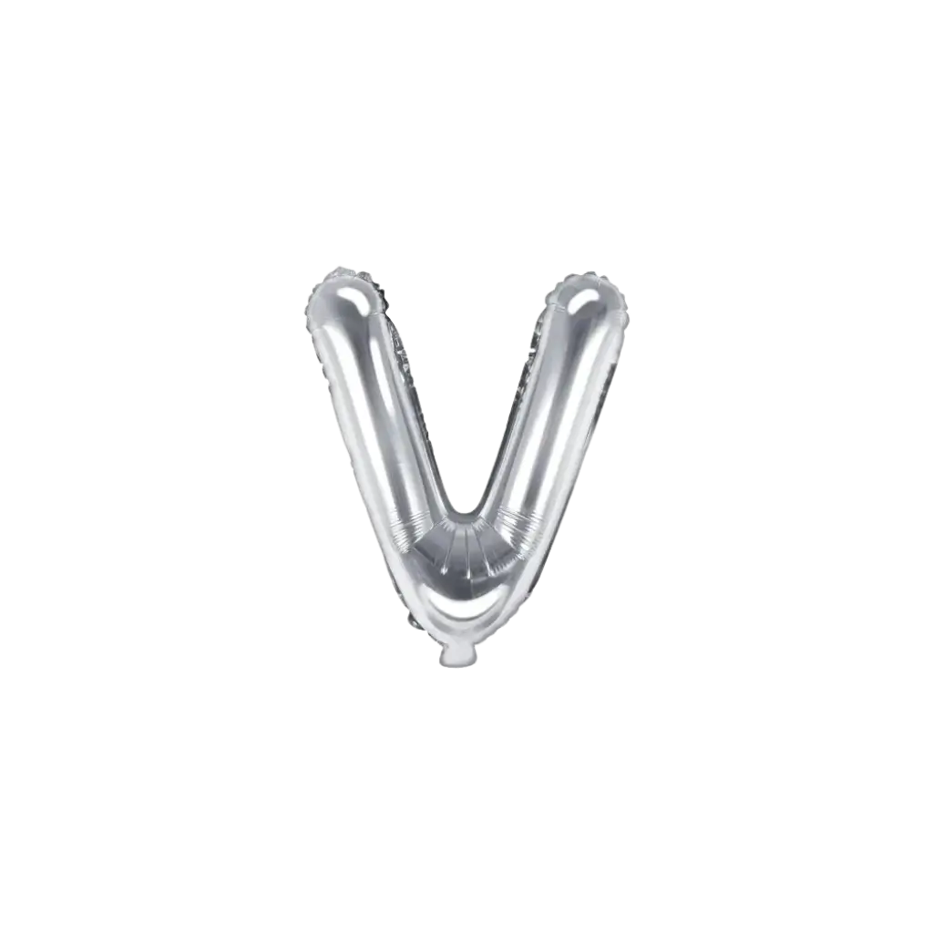 Ballon Letter V zilver - 35cm