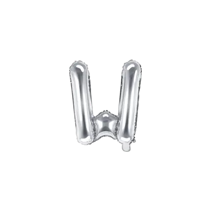 Ballon Letter W zilver - 35cm