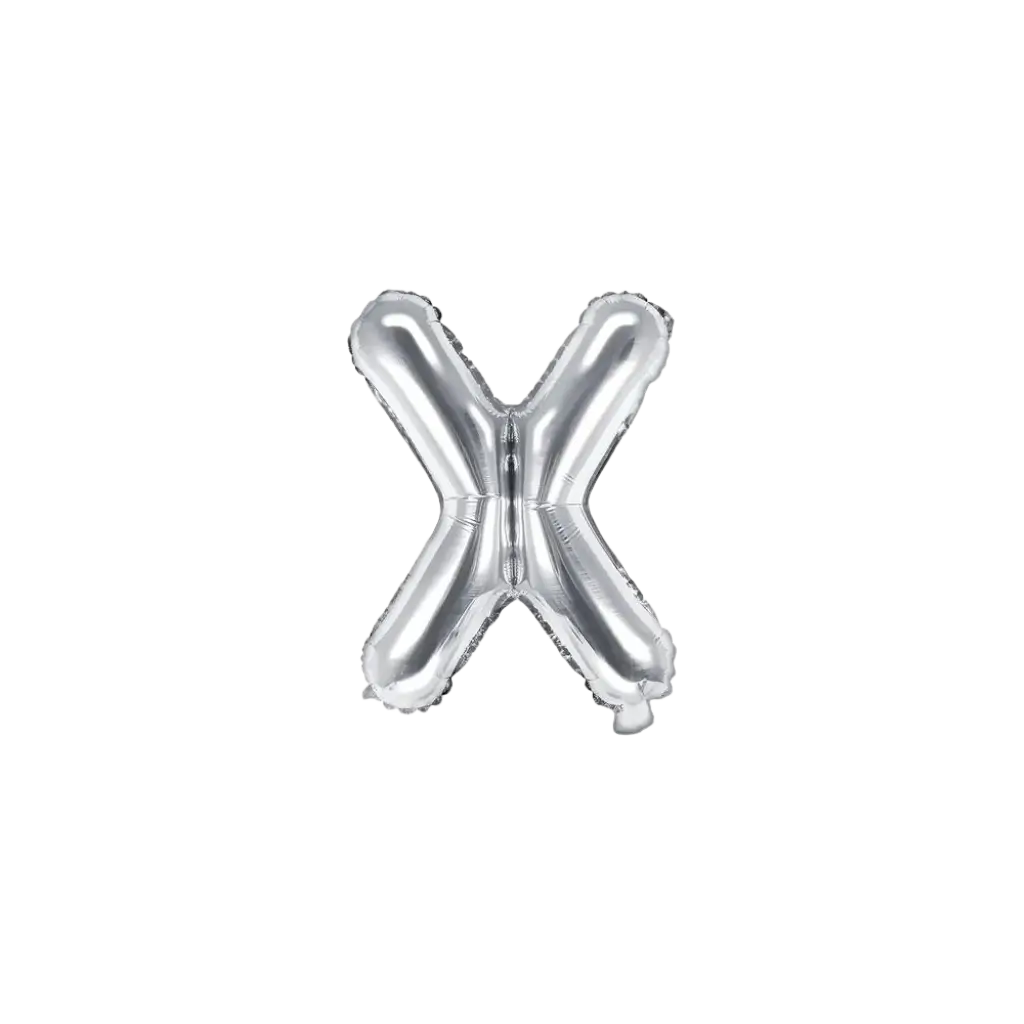 Ballon Letter X zilver - 35cm