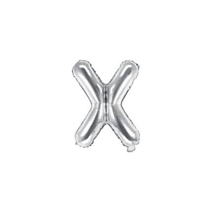 Ballon Letter X zilver - 35cm