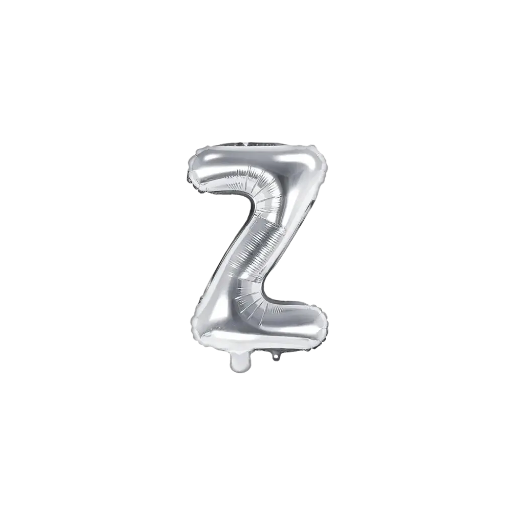 Ballon Letter Z zilver - 35cm