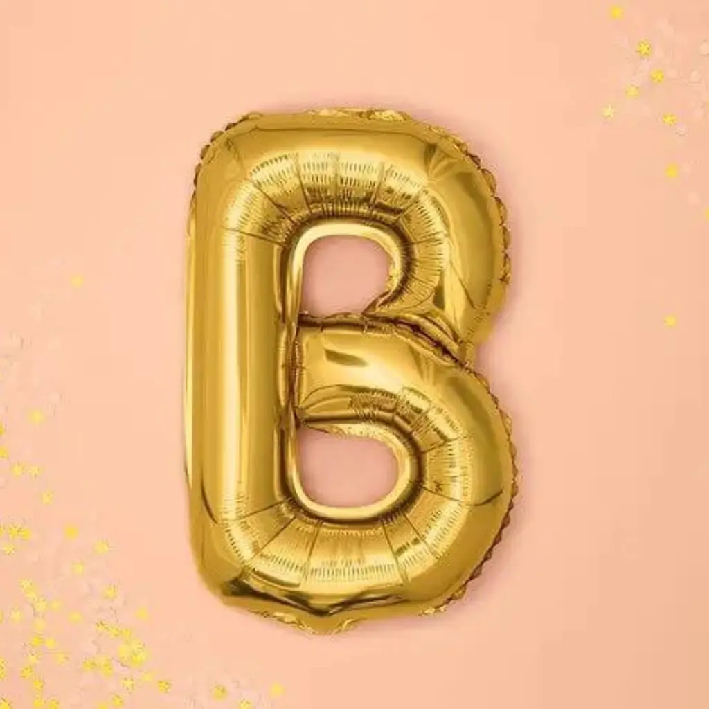 Ballon Letter B Goud - 35cm