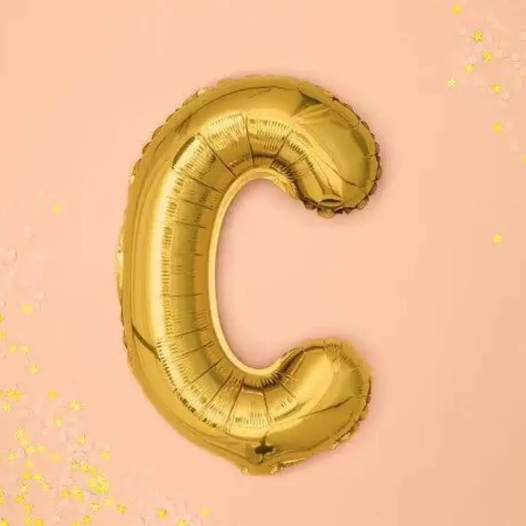 Ballon Letter C Goud - 35cm