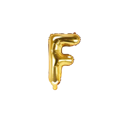 Ballon Letter F Goud - 35cm
