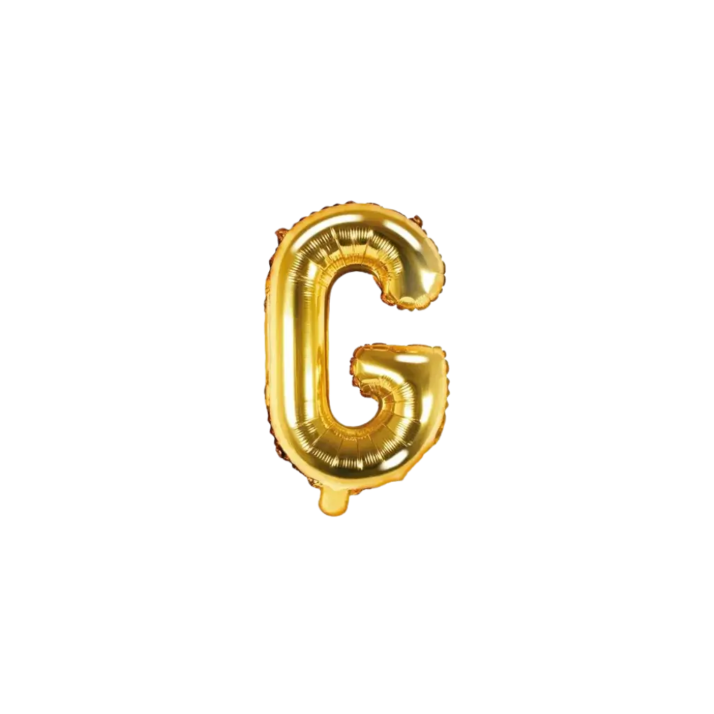 Ballon Letter G Goud - 35cm