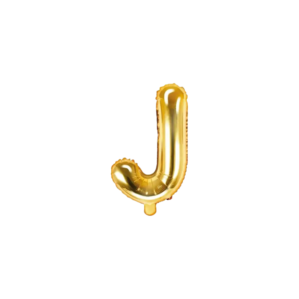 Ballon Letter J Goud - 35cm