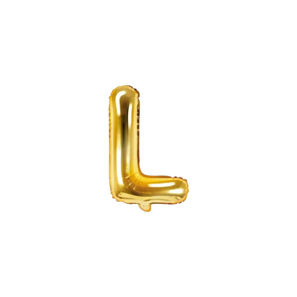 Ballon Letter L Goud - 35cm