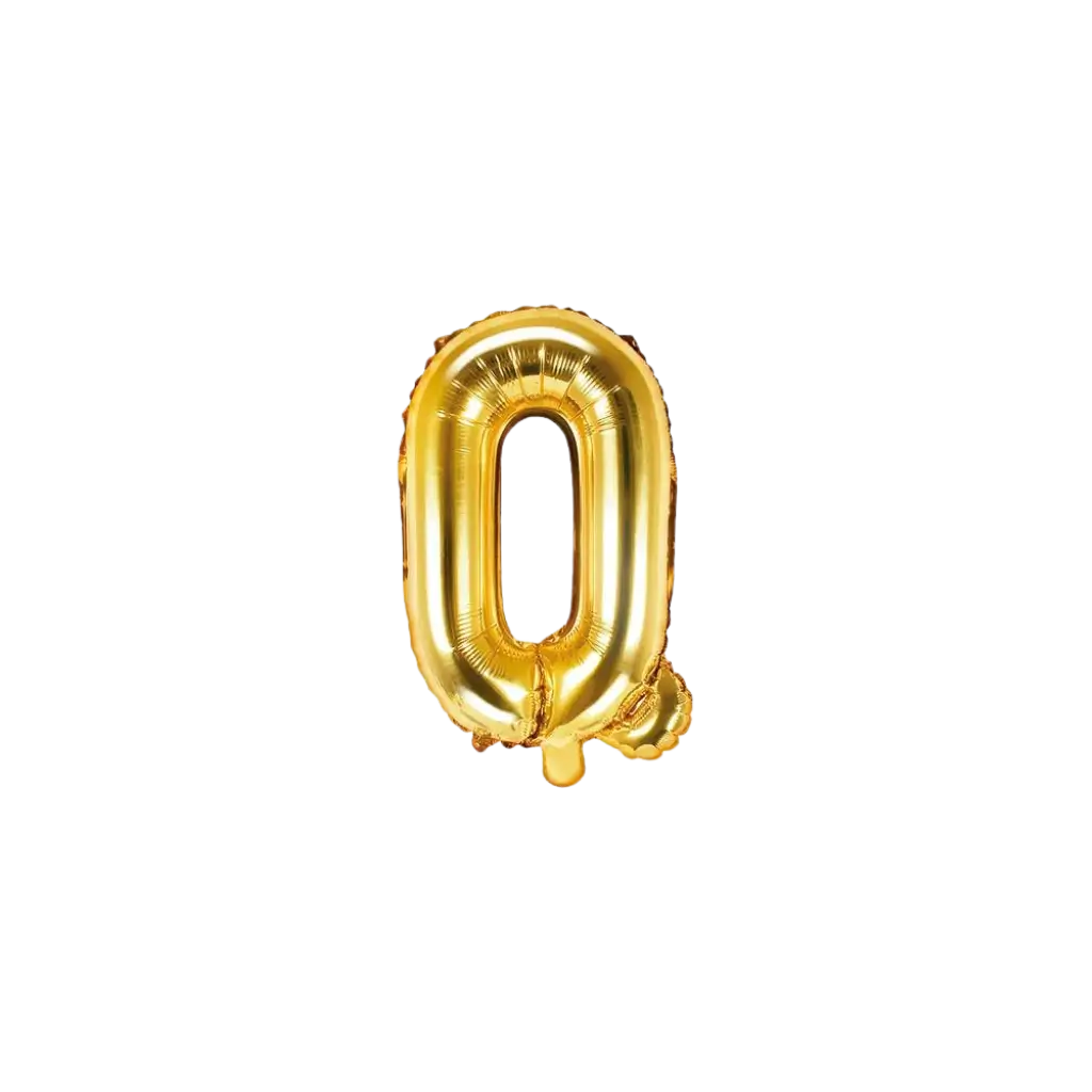 Ballon Letter Q Goud - 35cm