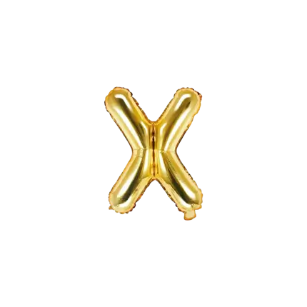 Ballon Letter X Goud - 35cm