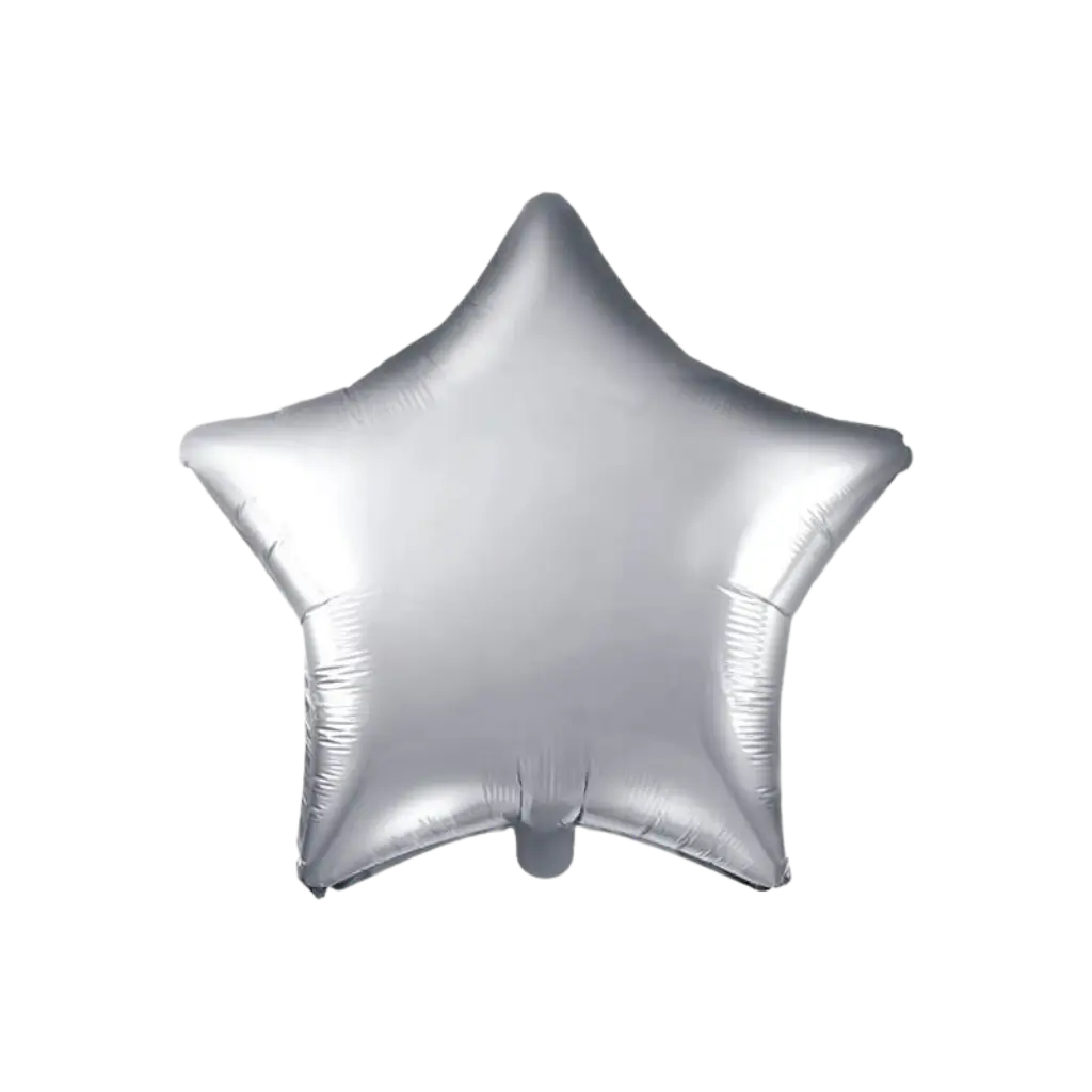 Ballon Metaal Ster Zilver 48cm