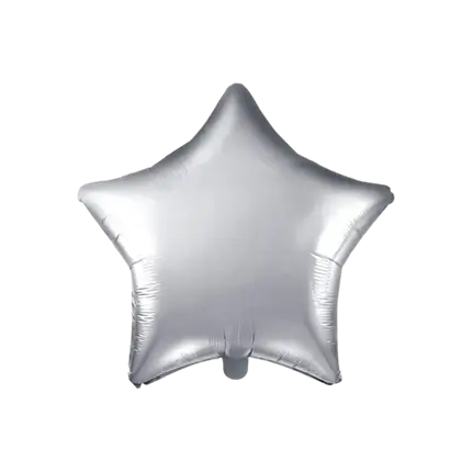 Ballon Metaal Ster Zilver 48cm