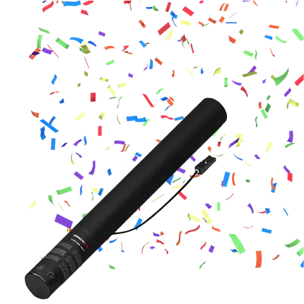 Multicolor elektrisch confetti pistool 50 cm