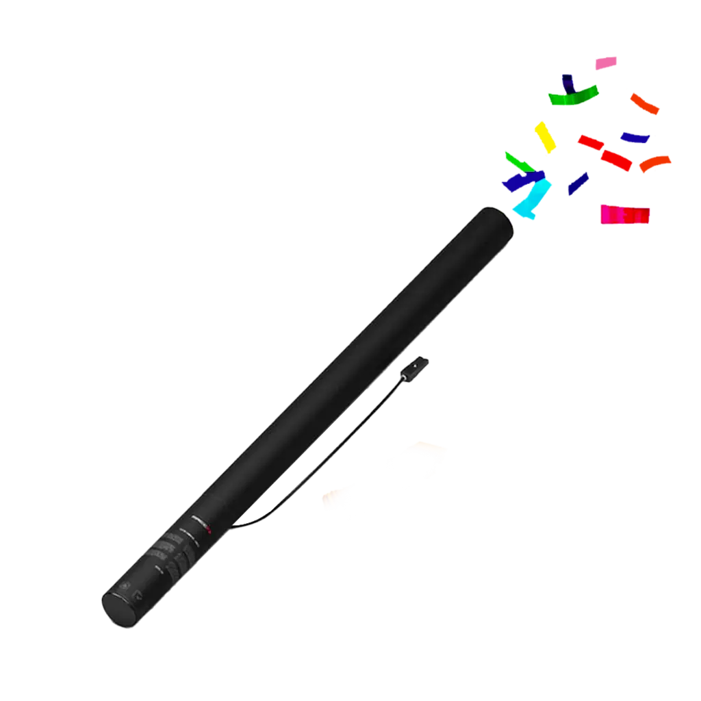 Multicolor elektrisch confetti pistool 80 cm