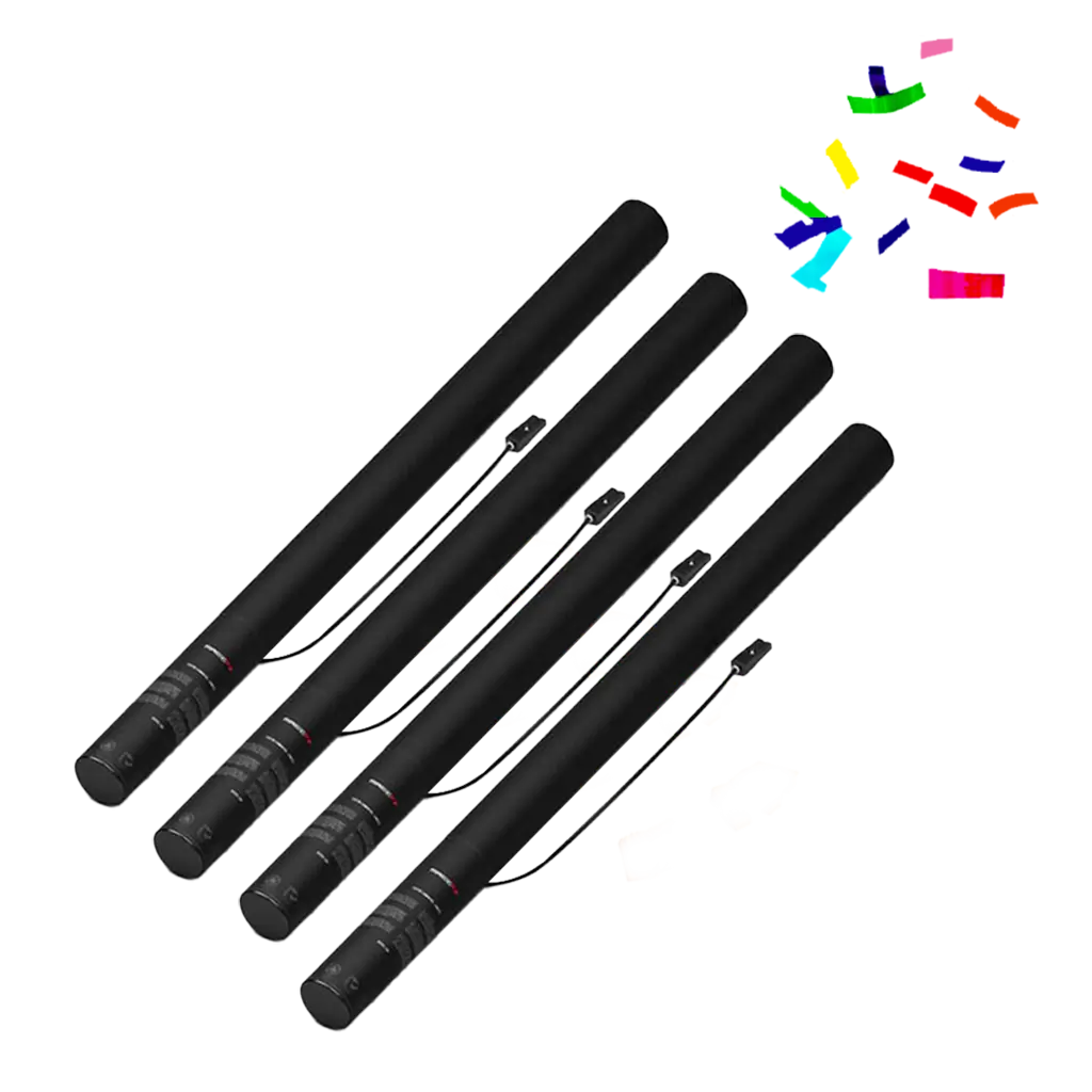 Multicolor elektrisch confetti pistool 80 cm