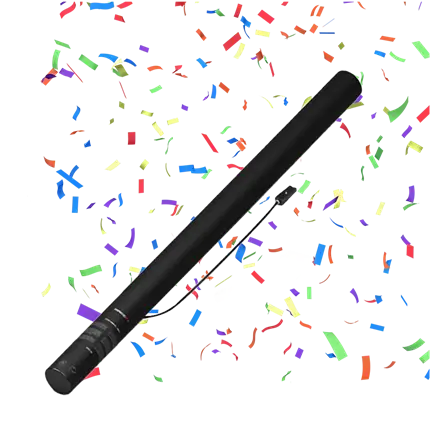 Multicolor elektrisch confetti pistool 80 cm