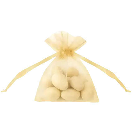 Set van 20 gouden organza zakjes