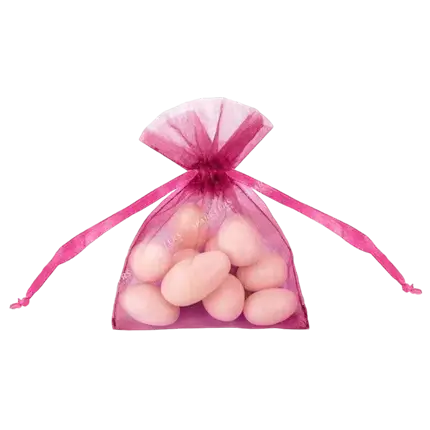 Pak van 20 roze organza zakjes