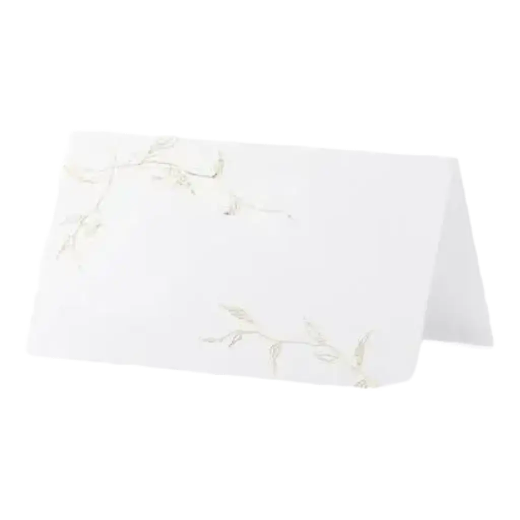 Witte papierstift en gouden takken (set van 10)