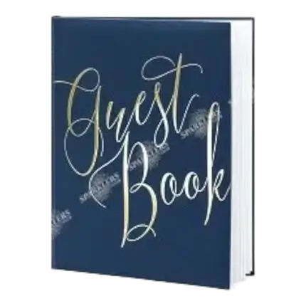 Bruiloft gastenboek marineblauw